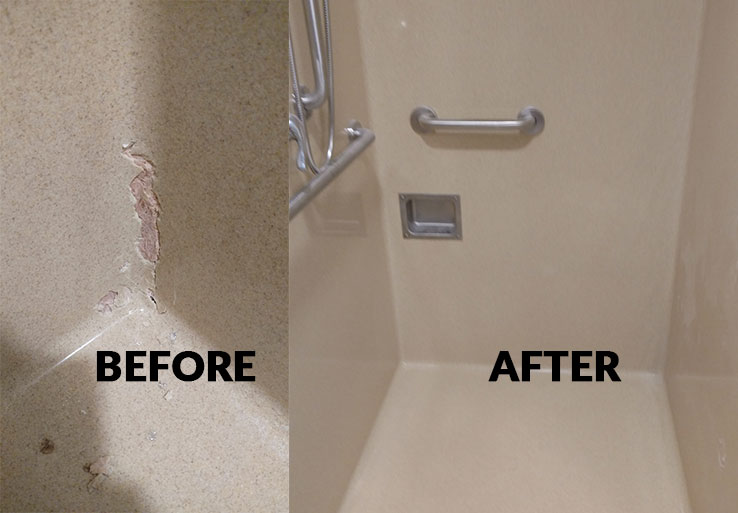 Shower crack repair