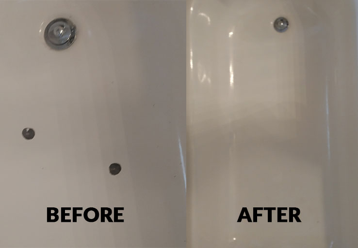 bathtub chip repair example